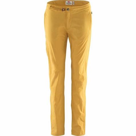 Fjallraven High Coast Outdoor Pants Yellow Singapore For Women (SG-222471)